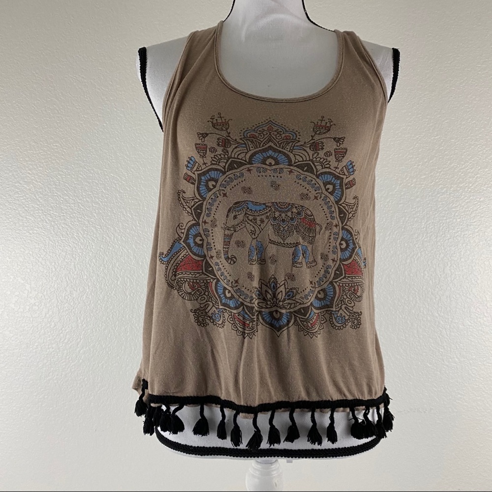 Touch Blue Elephant Tank Top